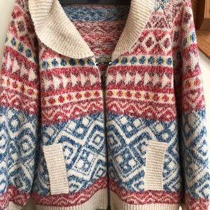 Ladies zipper winter sweater